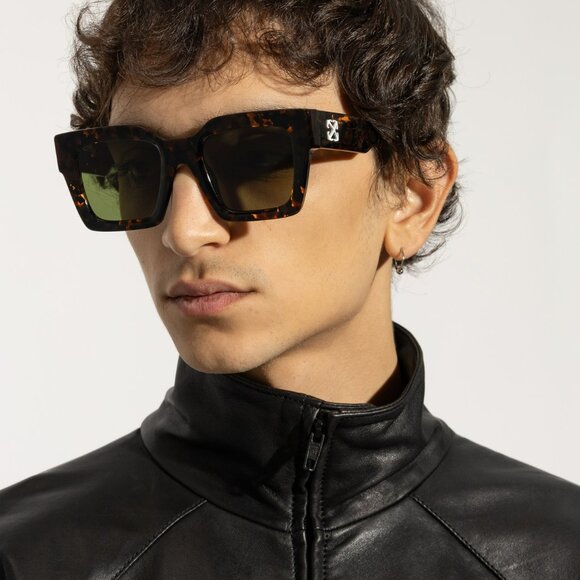 Off-White JACKSON Women Sunglasses Havana Green  Square OERI13I JACKSON 6055 - Picture 11 of 13